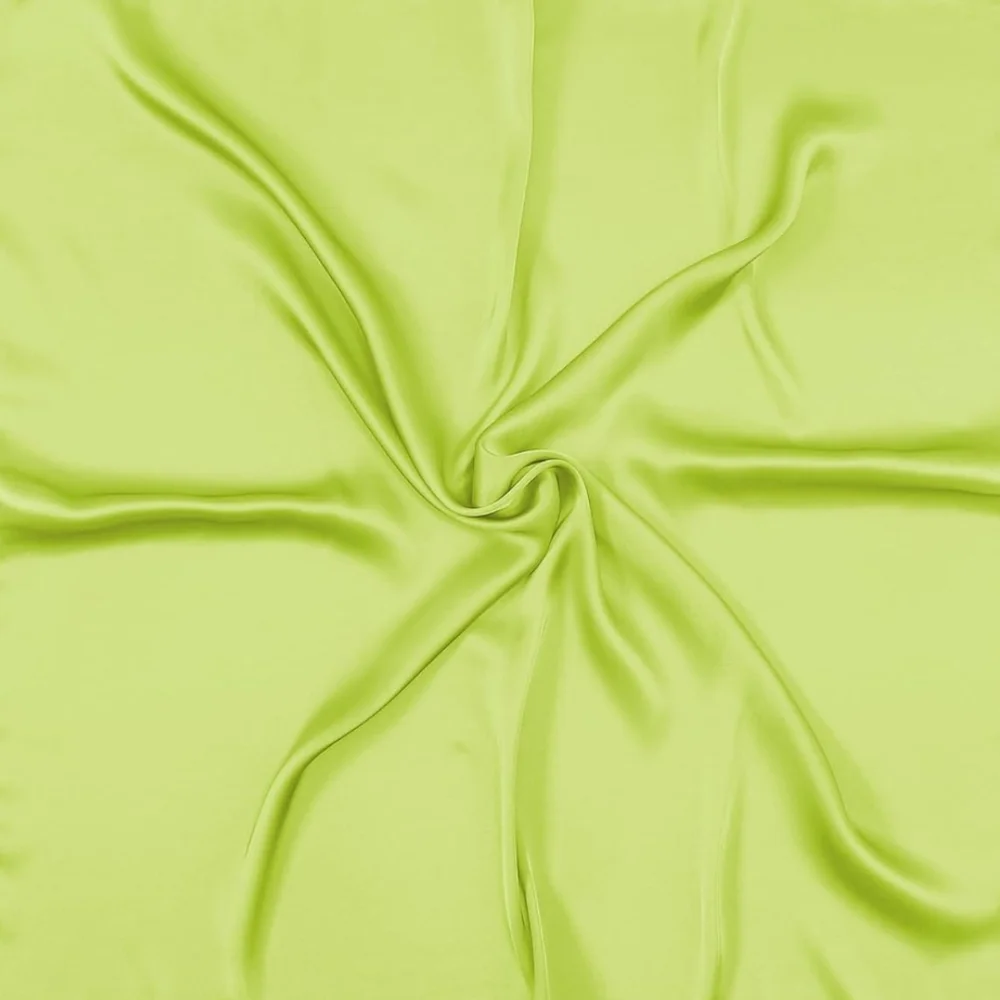 Elegant Lime Green Satin Headscarf